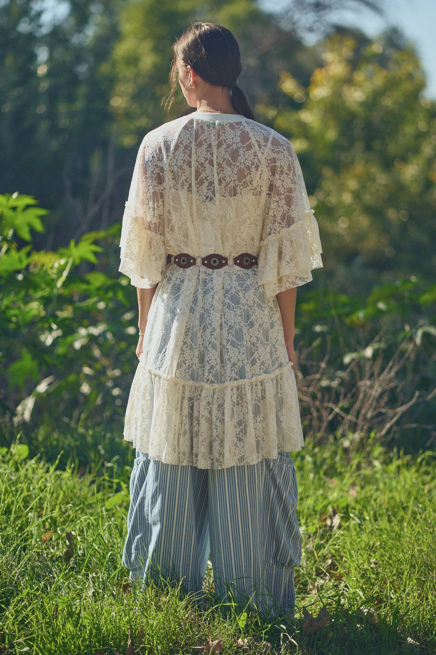 Sheer Lace Flowy Tunic