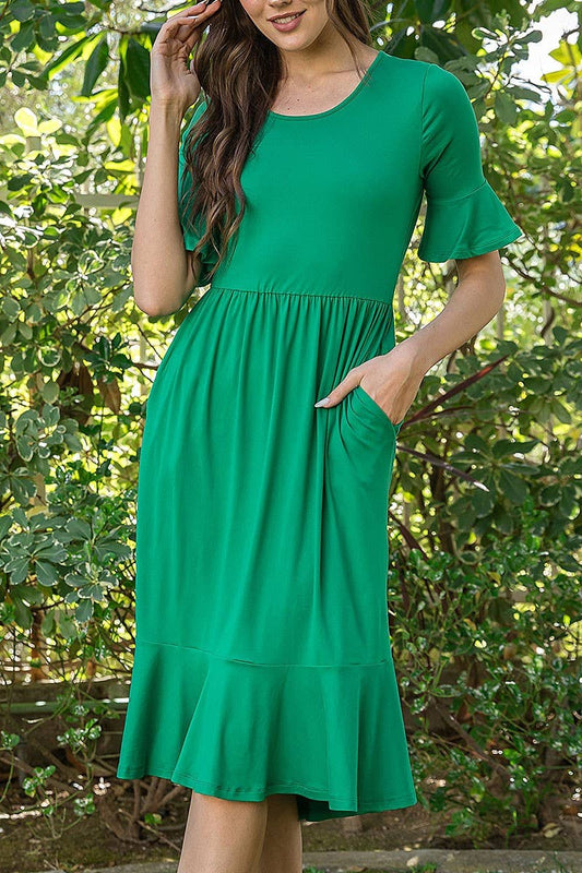 Adrianna Ruffle Dress