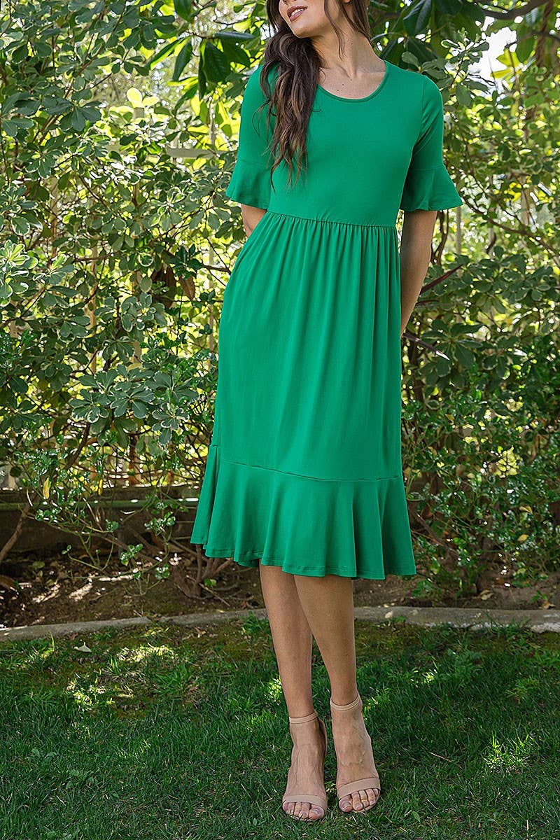 Adrianna Ruffle Dress