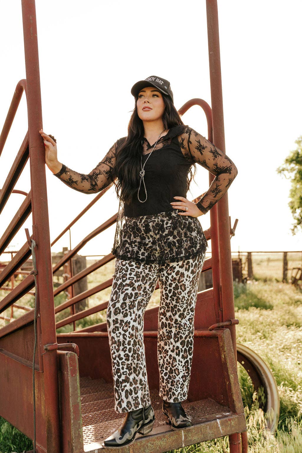 Black Collar Lace Top