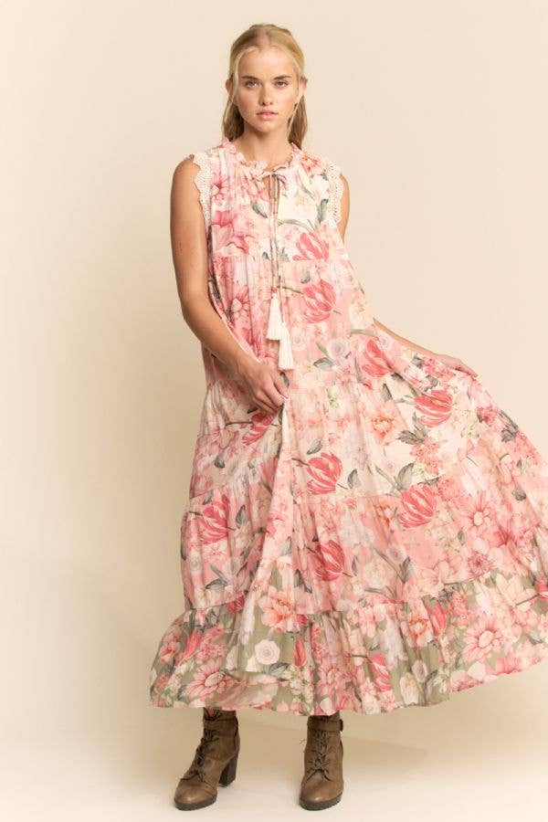 Pretty in Pink Maxi Dress (Curvy)
