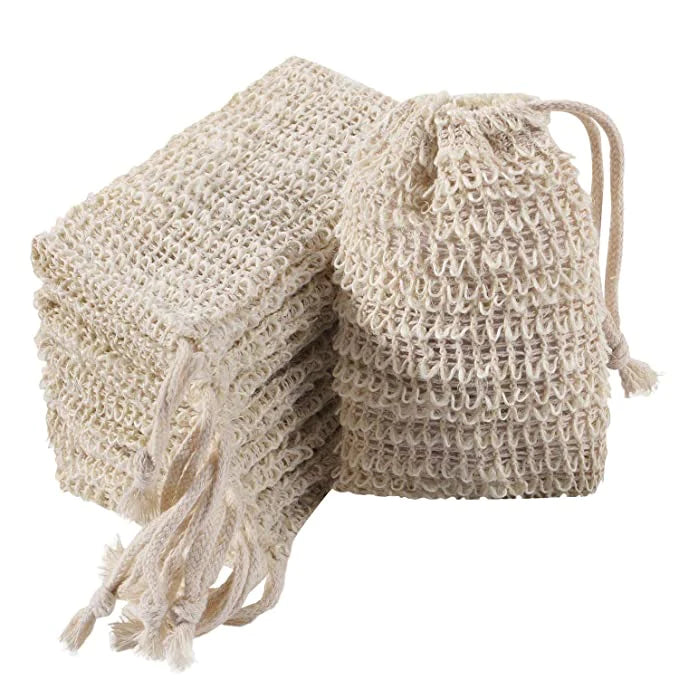 Natural Sisal Soap Saver Pouch | Exfoliating Zero-Waste Scrubber Bag for Bar Soap & Scraps