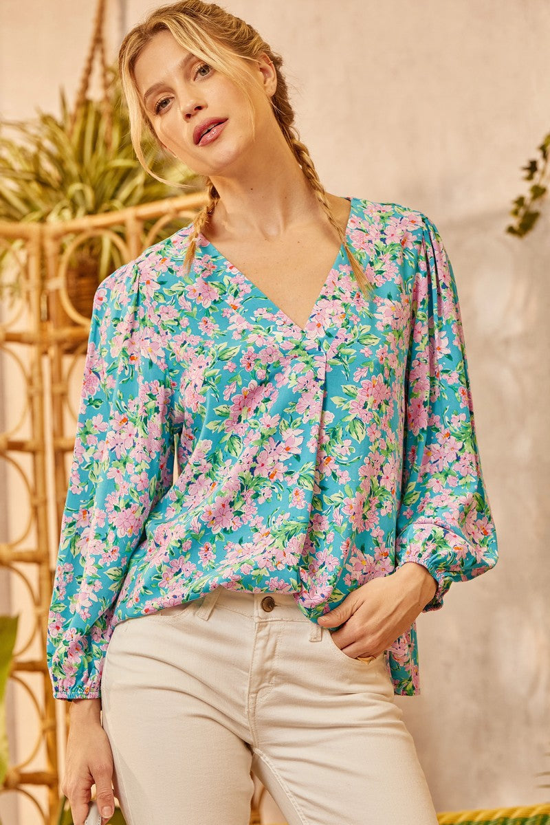 Emily Floral Top Plus