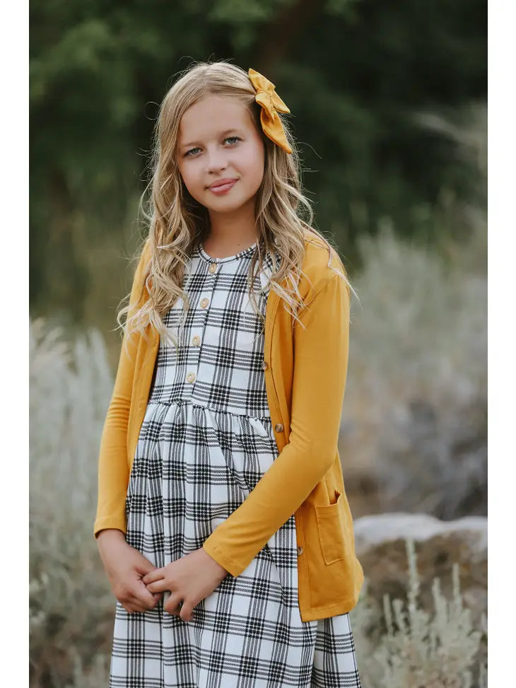 Toddler & Kids Knit Cardigan - Unisex Cotton Blend Sweater - Dark Mocha