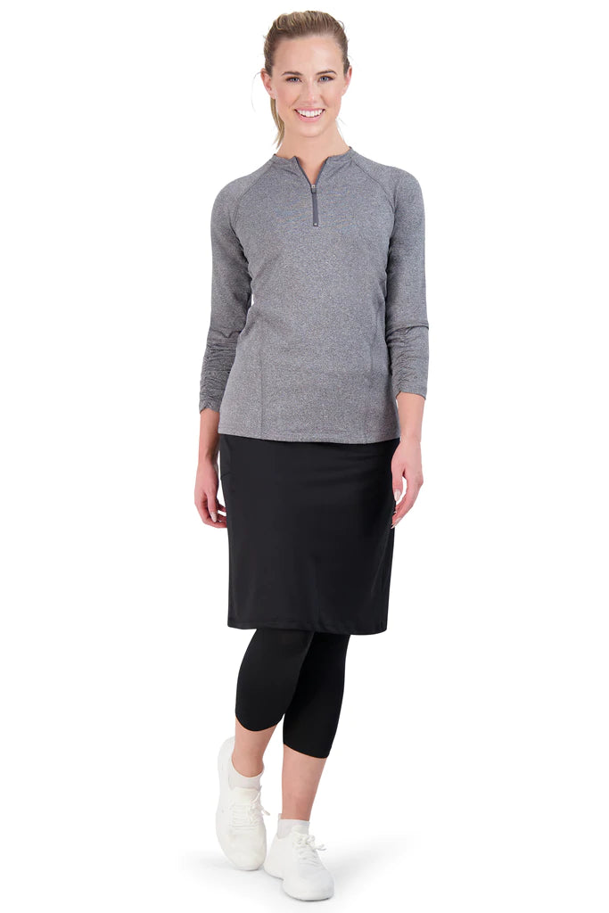 Modest Athletic Skirt with Attached 3/4 Leggings - Fit Skirt 22"