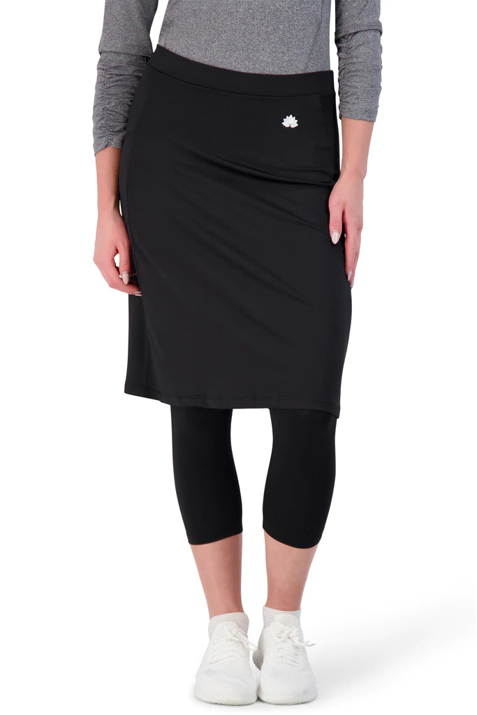 Modest Athletic Skirt with Attached 3/4 Leggings - Fit Skirt 22"