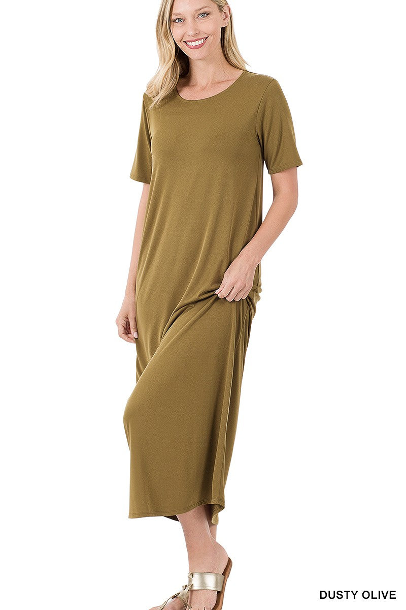 Round Neck Maxi Dress