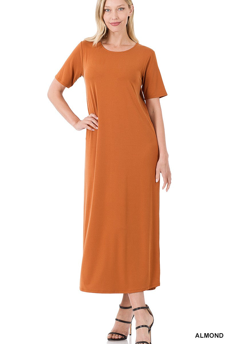 Round Neck Maxi Dress