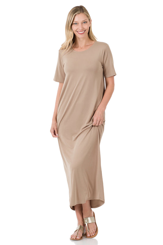 Round Neck Maxi Dress