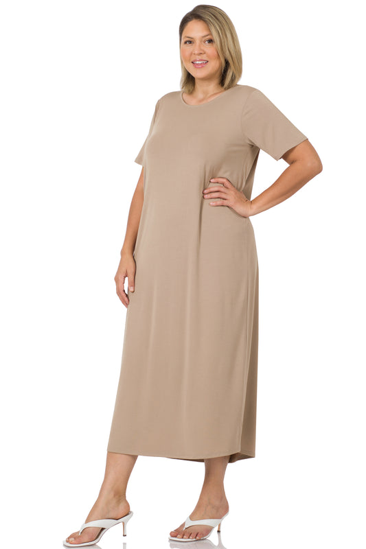 Round Neck Maxi Dress Plus