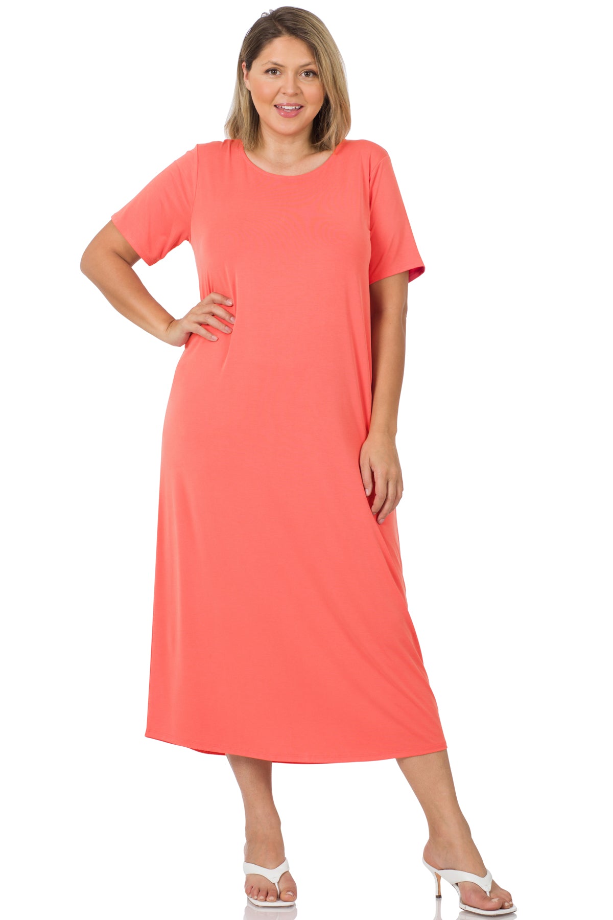 Round Neck Maxi Dress Plus