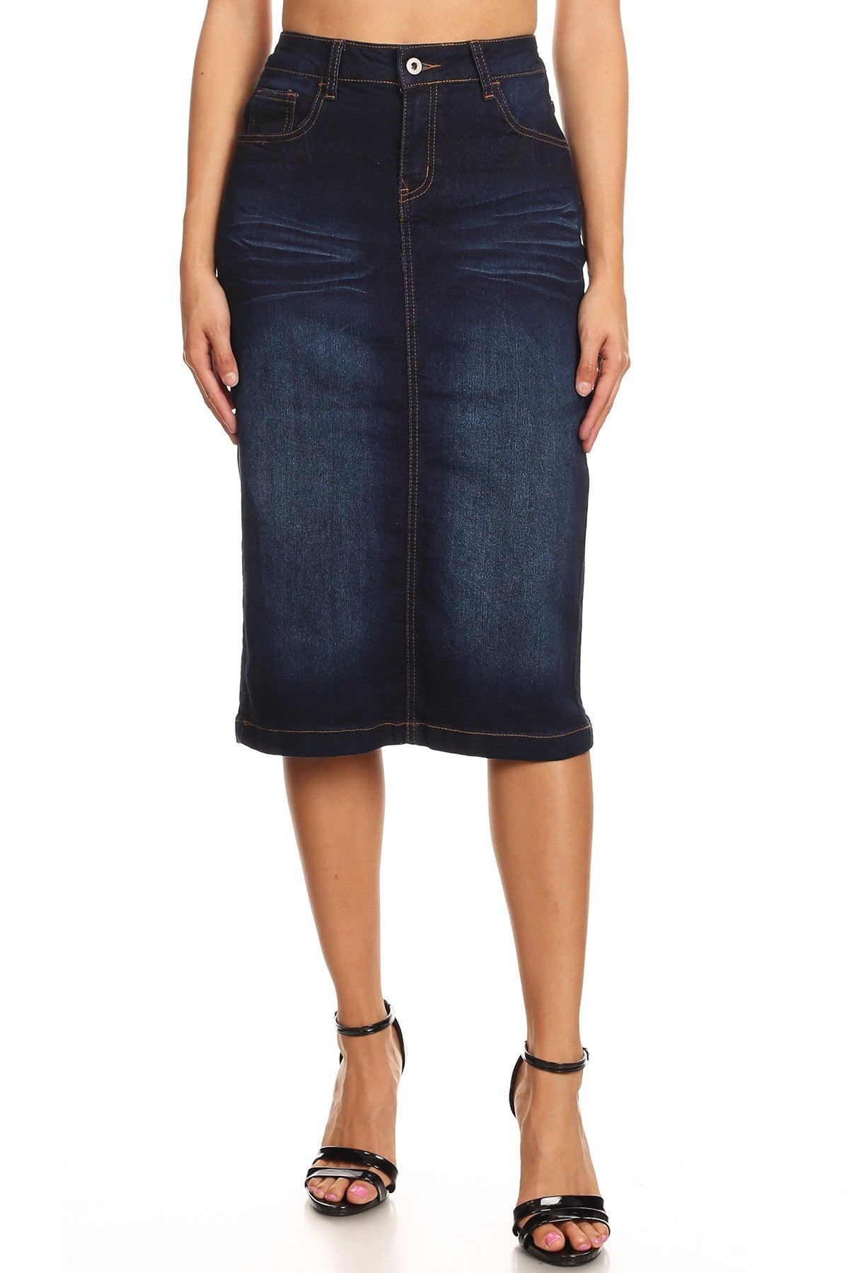 Midi Denim Skirt