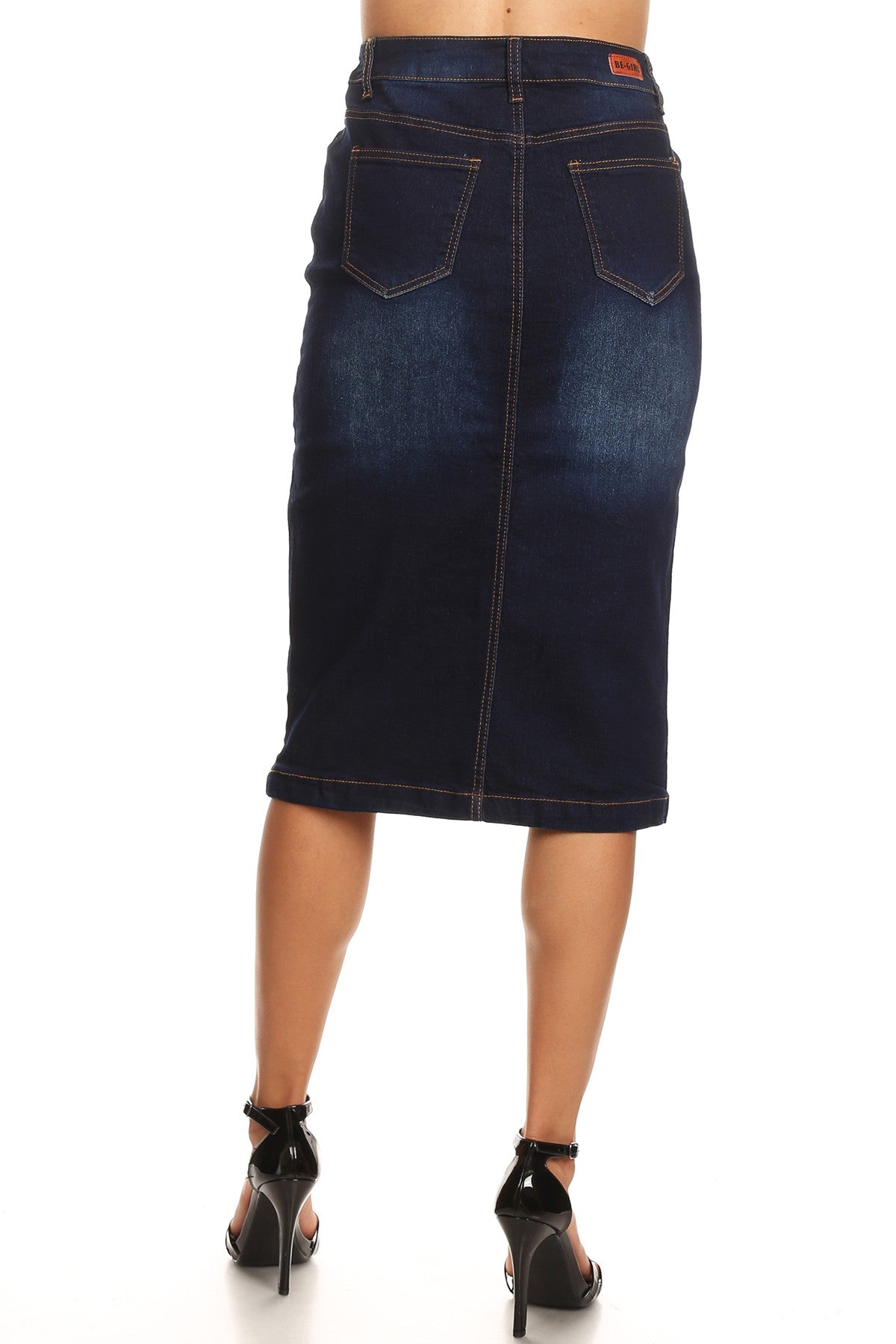 Midi Denim Skirt