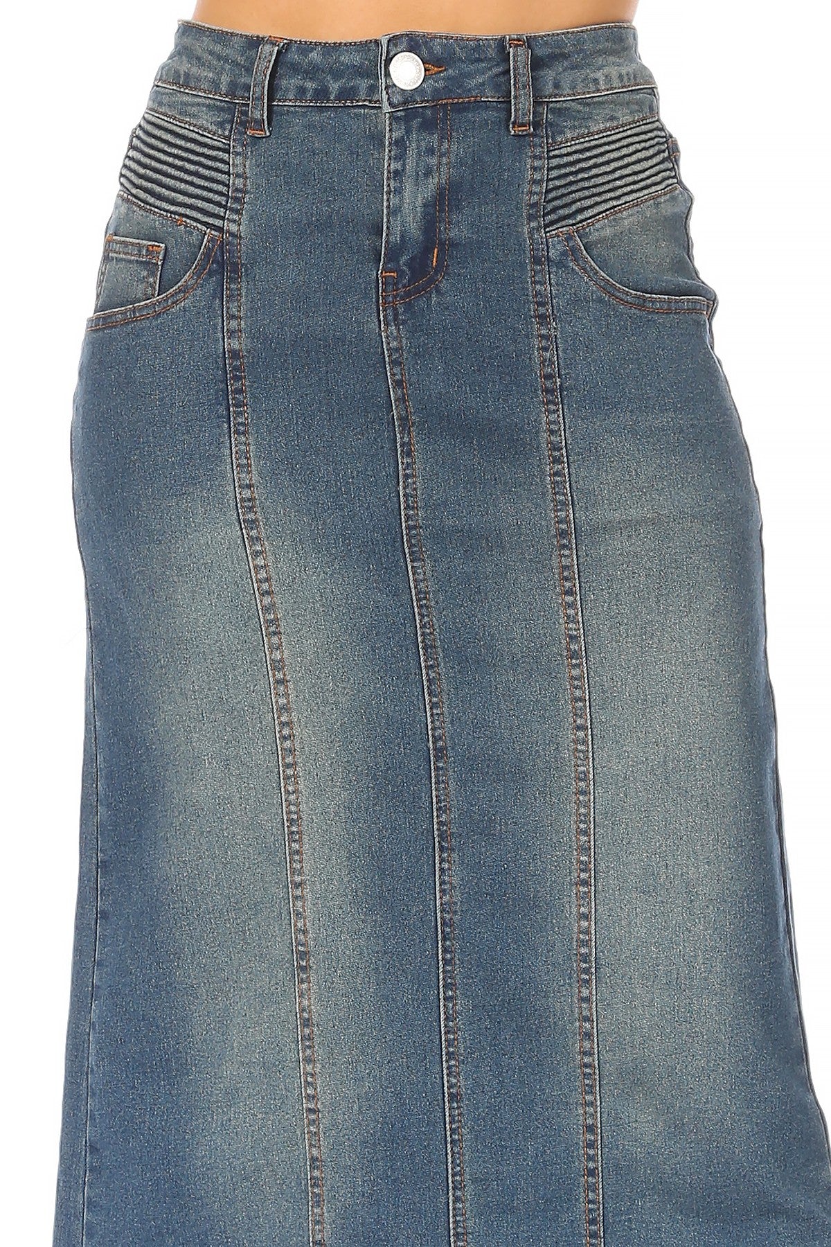 Moto Waist Maxi Denim