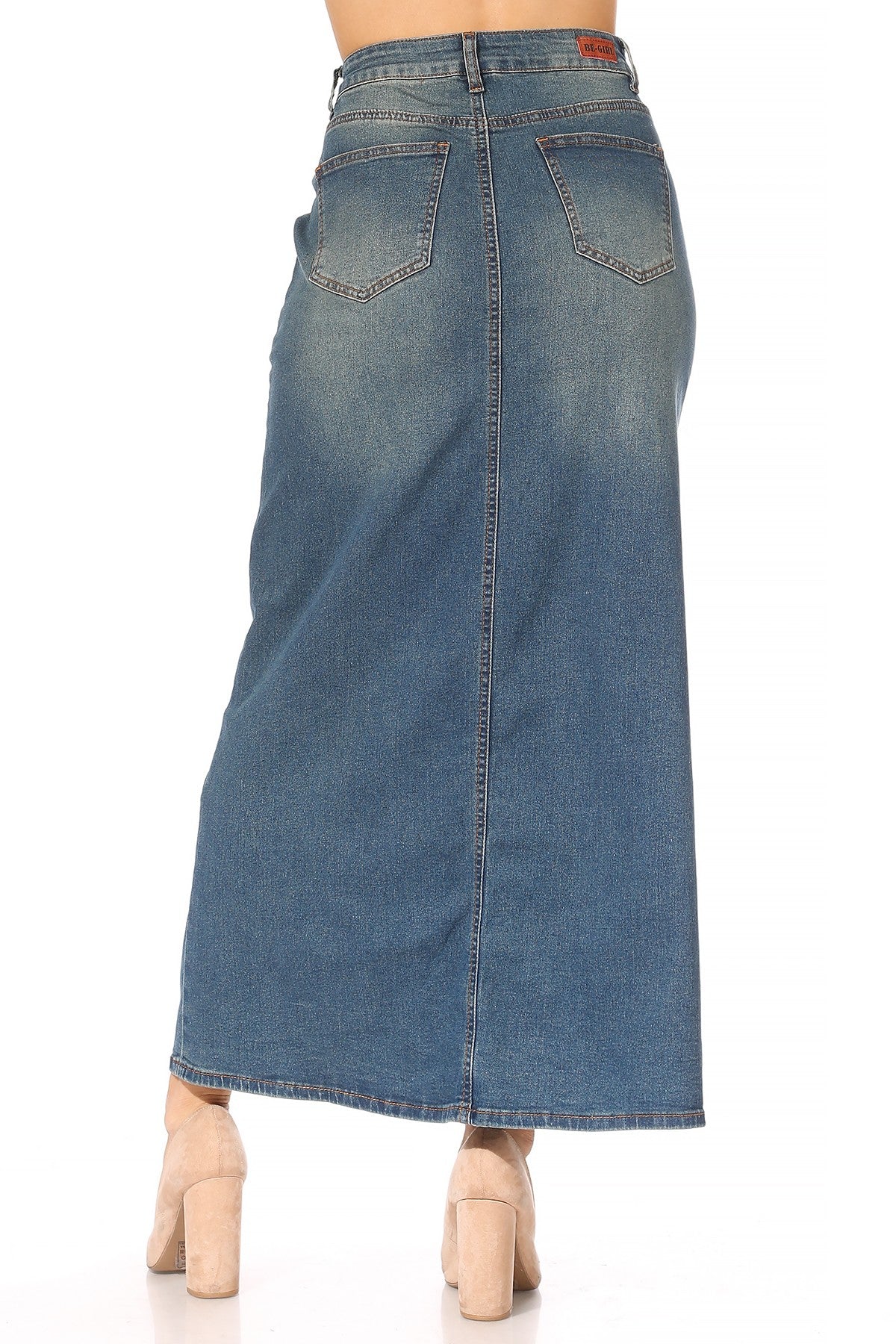 Moto Waist Maxi Denim