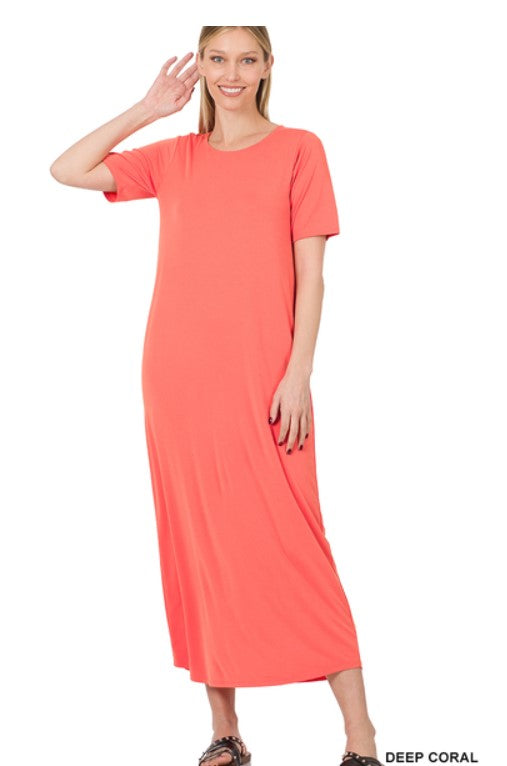 Round Neck Maxi Dress