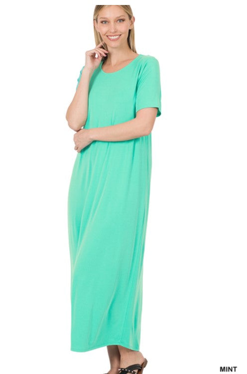 Round Neck Maxi Dress