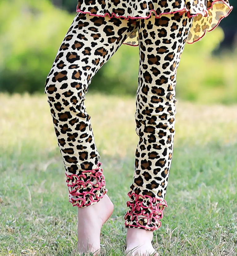 Soft Cotton Ruffle Leggings for Toddlers & Girls | Cute Butt Ruffles (2T-3T) & Ankle Detail