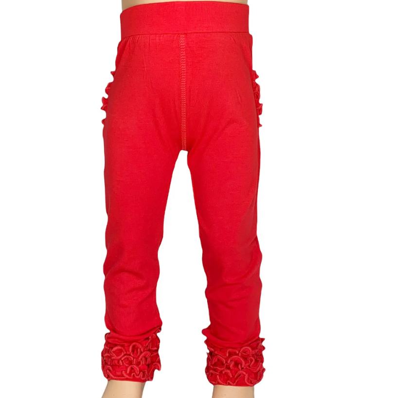 Soft Cotton Ruffle Leggings for Toddlers & Girls | Cute Butt Ruffles (2T-3T) & Ankle Detail