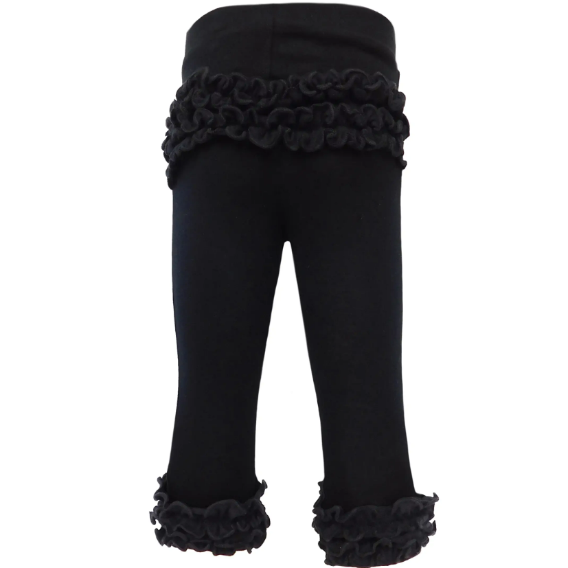 Soft Cotton Ruffle Leggings for Toddlers & Girls | Cute Butt Ruffles (2T-3T) & Ankle Detail