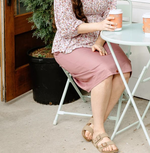 Modest Athletic Skirt with Shorts - Black Activewear Skirt