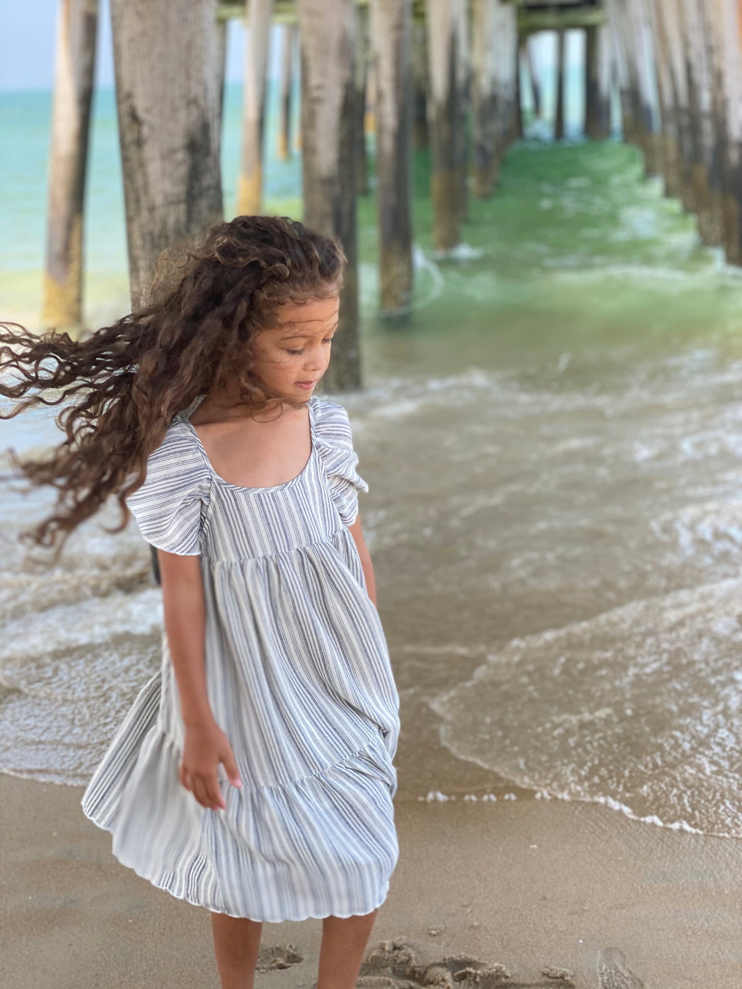 Joplin Girls' Butter Dress - Tassel, Ruffle & Striped Summer Style