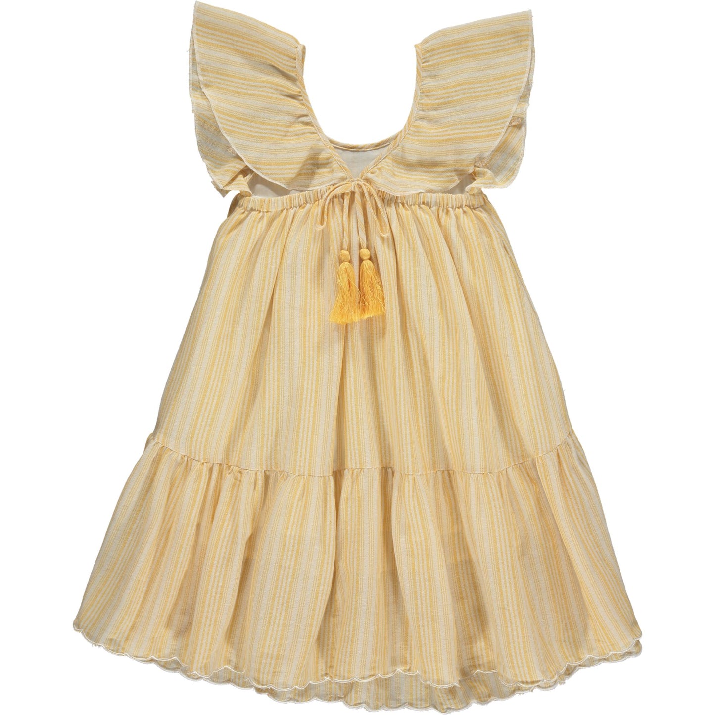 Joplin Girls' Butter Dress - Tassel, Ruffle & Striped Summer Style