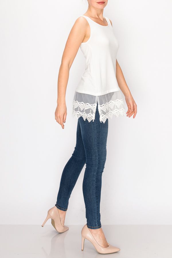 Lace Hem Tank Top